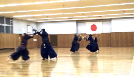 藤岡警察署少年剣道教室の練習風景